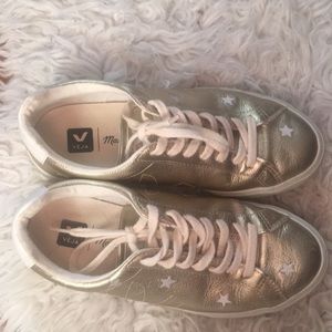Gold veja shoes size 7